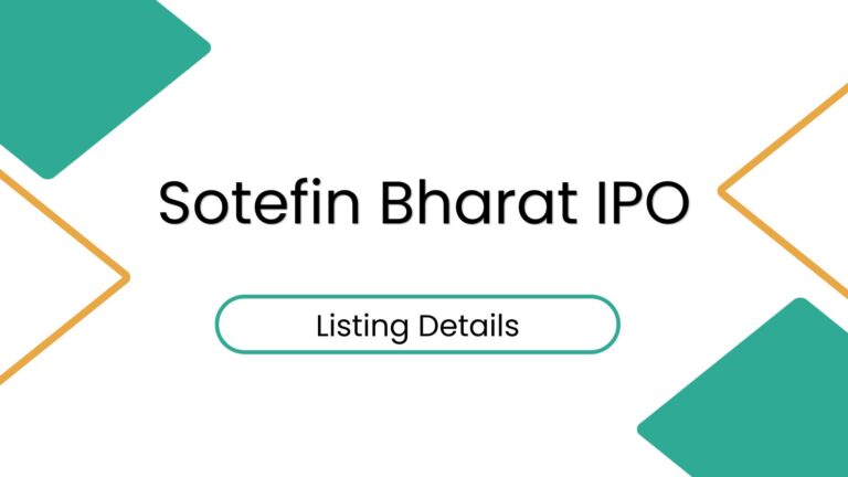 Sotefin Bharat IPO Listing date