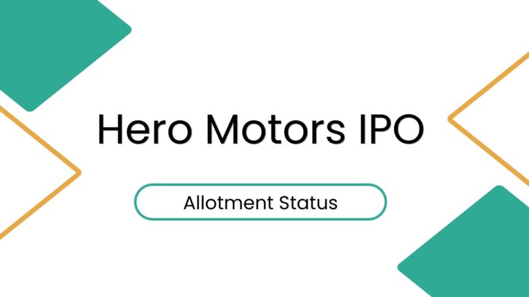 Hero Motors IPO allotment check